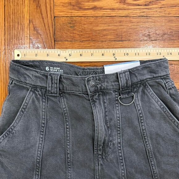 Arizona Jean Co Hi-Rise Wide Leg Grey Jeans Size 6 - Picture 5 of 8